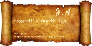 Hegedűs Aurélia névjegykártya